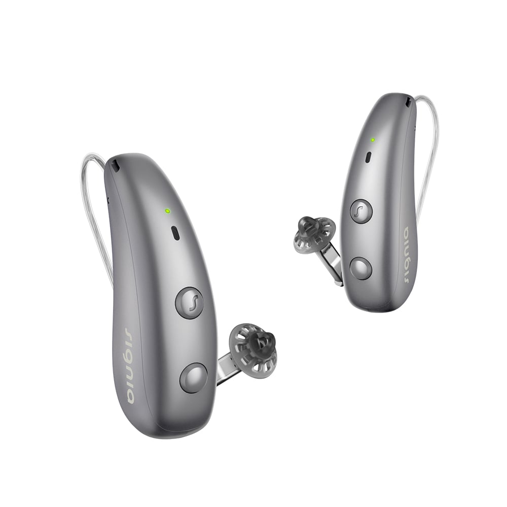 Het Signia MaX hoortoestel in de kleur Titanium Grey